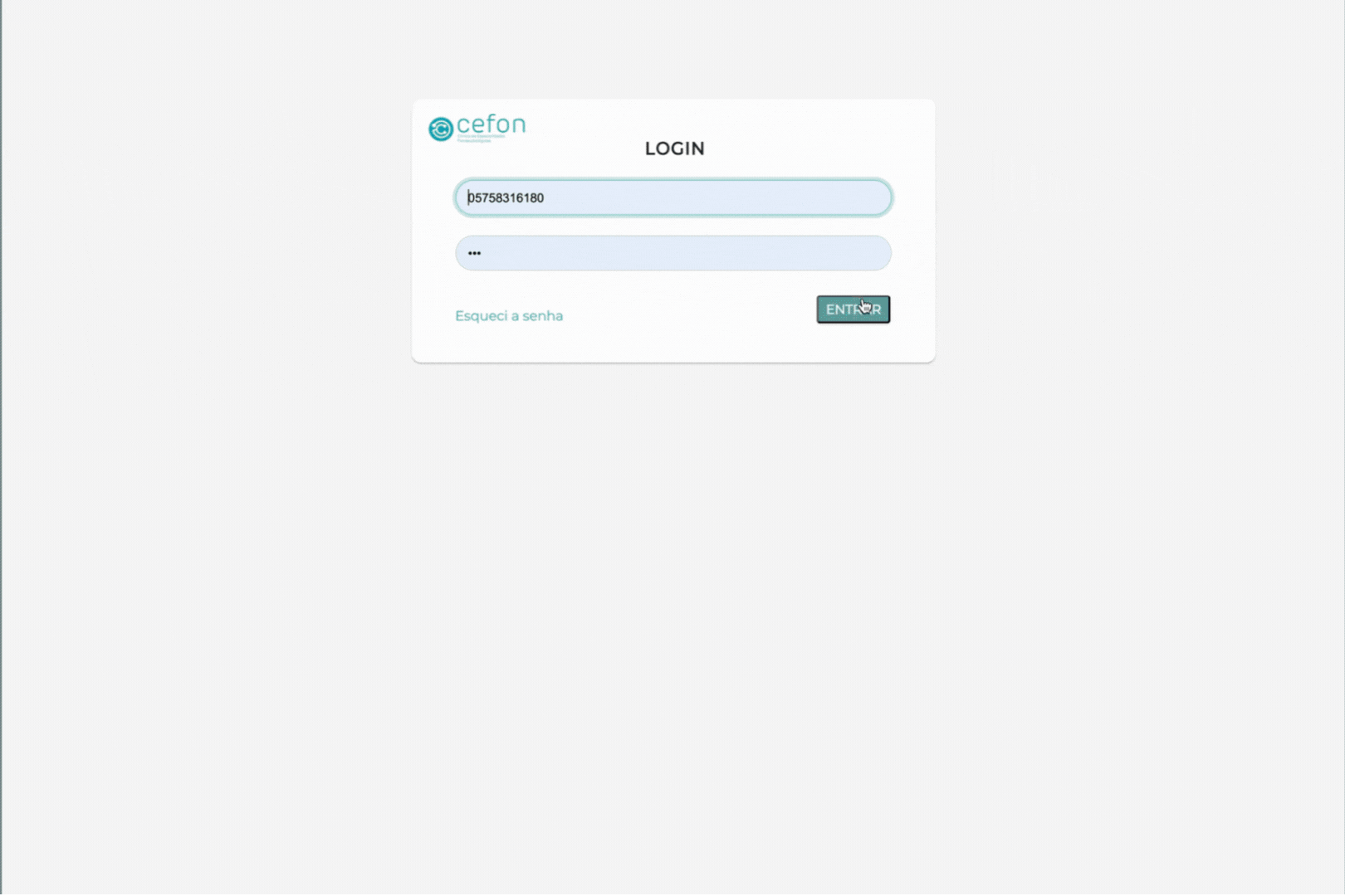 Demo do Sistema Cefon
